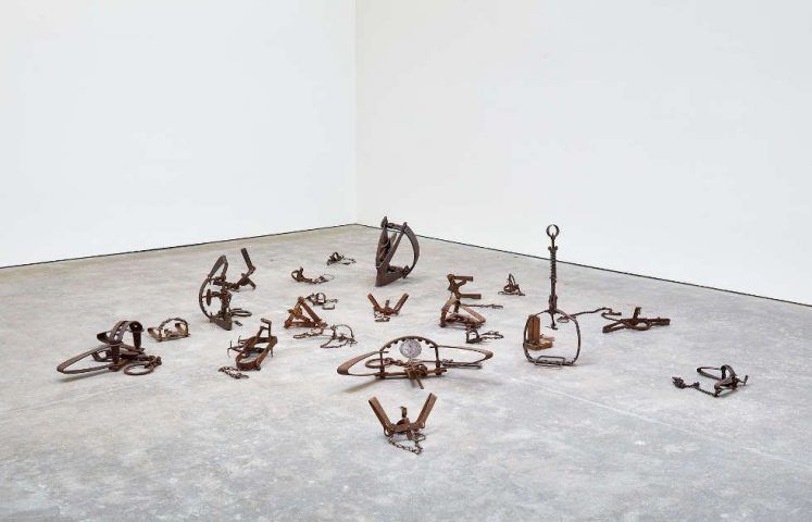 Danh Vo, Twenty-Two Traps, 2012. Installation view, Mechanisms, Wattis Institute, San Francisco. Collection of Andrew Ong & George Robertson. Photo: Johnna Arnold