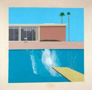 David Hockney, A Bigger Splash, 1967, Acryl auf Leinwand, 242,50 x 243.90 x 3 cm © David Hockney, Collection Tate, London