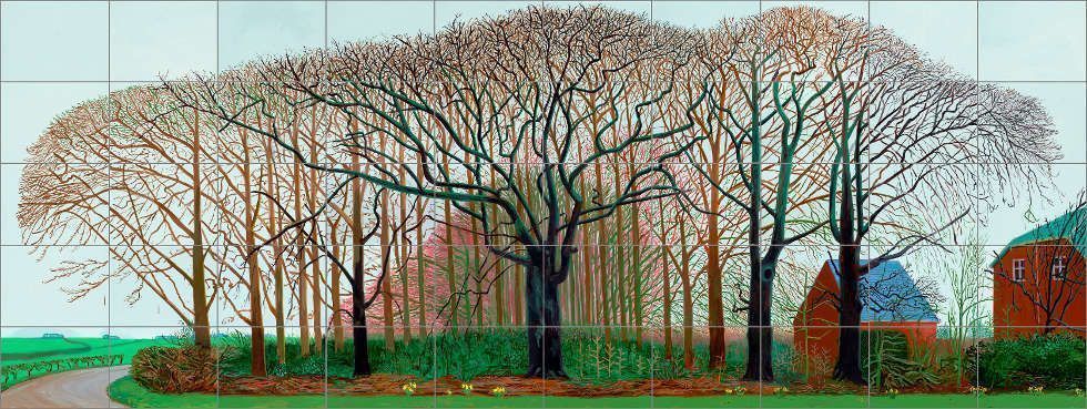 David Hockney, Bigger Trees near Warter or/ou Peinture sur le Motif pour le Nouel Age Post-Photographique, 2007 (Tate)
