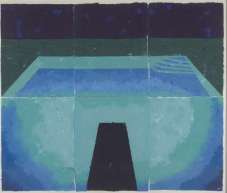 David Hockney, Schwimmbad Mitternacht (Paper Pool 11), 1978, eingefärbtes Papiermachée, 182,80 x 215,90 cm © David Hockney / Tyler Graphics Ltd. Photo: Richard Schmidt