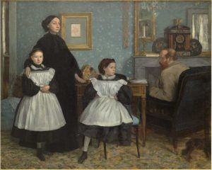 Edgar Degas, Portrait de famille (La Famille Bellelli) [Familienporträt (Die Familie Bellelli)], 1858–1867, Öl auf Leinwand, 200 x 250 cm (Paris, Musée d‘Orsay, RF 2210 © Musée d‘Orsay, Dist. RMN-Grand Palais / Patrice Schmidt)