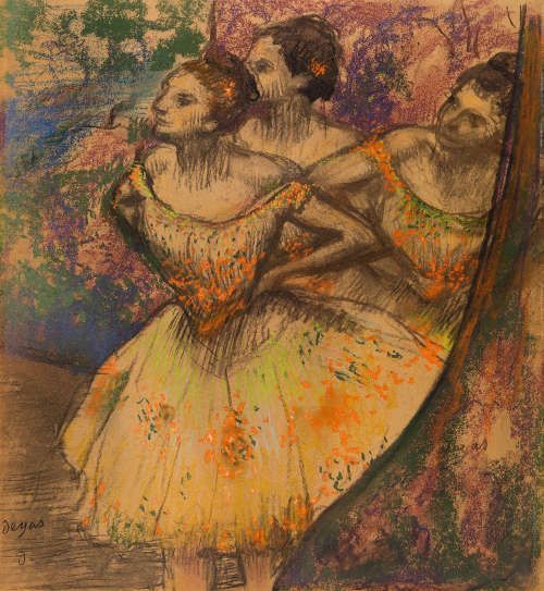 Edgar Degas, Drei Tänzerinnen, um 1900–1905, Pastell auf Papier, 50.8 × 47 cm (The Burrell Collection, Glasgow (35.249) © CSG CIC Glasgow Museums Collection)