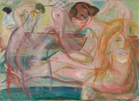 Edvard Munch, Frauen im Bad, 1917, Öl auf Leinwand (Munchmuseet, Foto: Munchmuseet/Ove Kvavik)