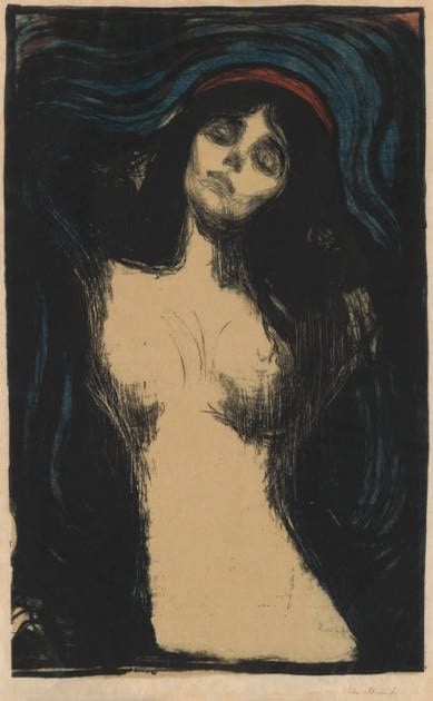 Edvard Munch, Madonna, 1895/1902, Farbige Lithografie, 65 x 49 cm (Privatsammlung)