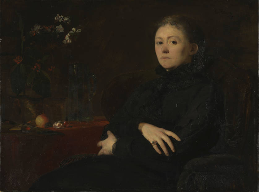 Eilif Peterssen, Porträt der Malerin Harriet Backer, 1878, 95 x 71 cm (Nasjonalmuseet for kunst, arkitektur og design, The Fine Art Collections, Oslo)