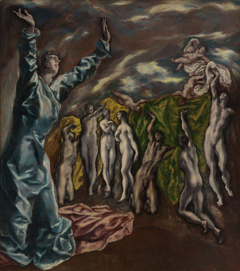 El Greco, Die Öffnung des fünften Siegels der Apokalypse oder Die Vision des Heiligen Johannes, 1610–1614, 222,3 × 193 cm (New York, The Metropolitan Museum of Art; Rogers Fund, 1956 © Photo (C) The Metropolitan Museum of Art, Dist.)