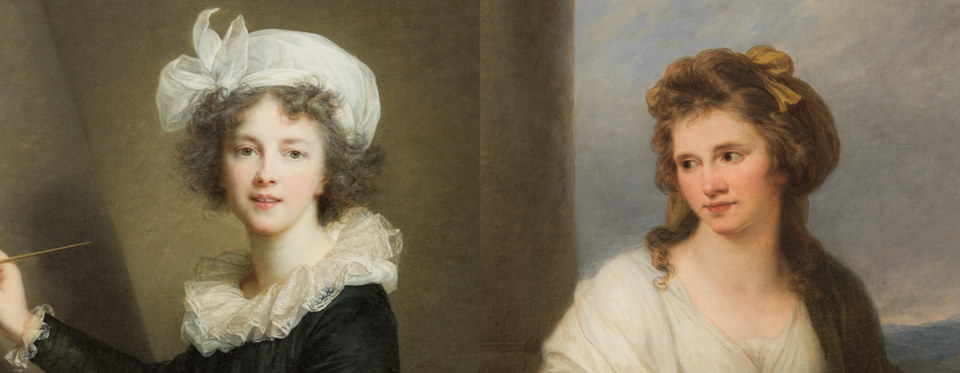 Élisabeth Louise Vigée-Le Brun, Selbstporträt und Angelika Kauffmann, Selbstporträt als Muse der Malerei, Detail (c) ARTinWORDS