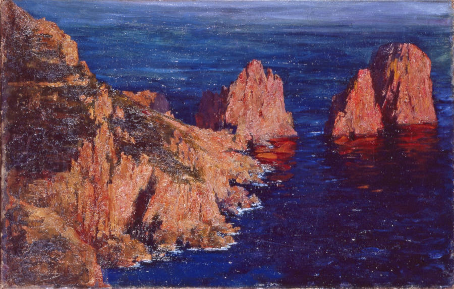 Elise Mahler, Die Faraglioni auf Capri, 1903/04, Öl auf Leinwand, 54,5 x 85 cm (Museumsberg Flensburg © Museumsberg Flensburg)