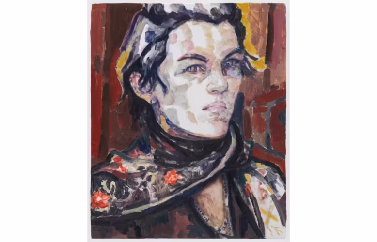 Elizabeth Peyton, Portrait at the Opera (Elizabeth), 2016, Öl auf Holz, 43,2 x 35,6 x 2,2 cm (Courtesy the artist, Foto: EPW Studio, NYC)