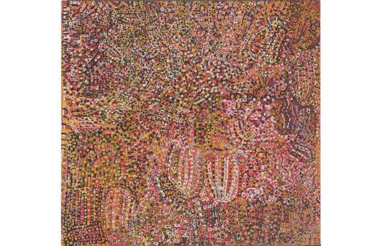 Emily Kam Kngwarray, Anmatyerr people, Ntang Dreaming, 1989 (National Gallery of Australia, Kamberri/Canberra, purchased 1989 © Emily Kam Kngwarray/Copyright Agency)