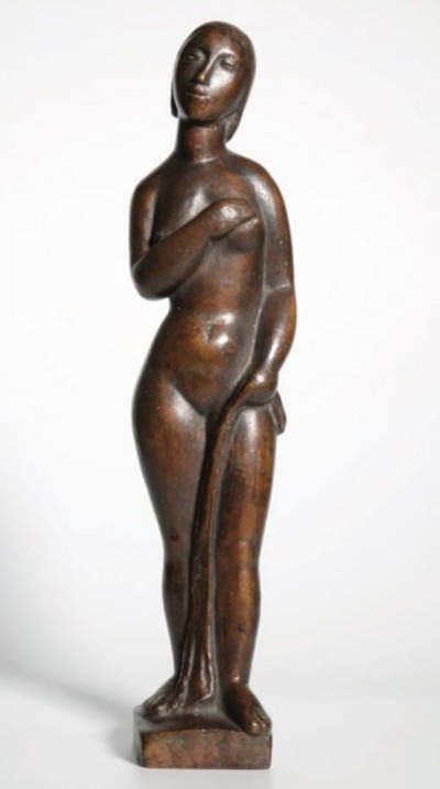 Emy Roeder, Pariserin, 1934, Bronze (Privatsammlung Aschaffenburg © Museum im Kulturspeicher Würzburg, Nachlass Emy Roeder, Foto: Museen der Stadt Aschaffenburg, Sabine Denecke)