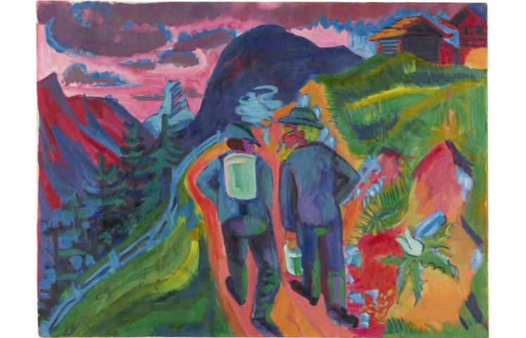 Ernst Ludwig Kirchner, Alpweg nach dem Gewitter, 1923/1924, Öl auf Leinwand, 90.5 x 121.5 cm (LWL-Museum für Kunst und Kultur, Münster)