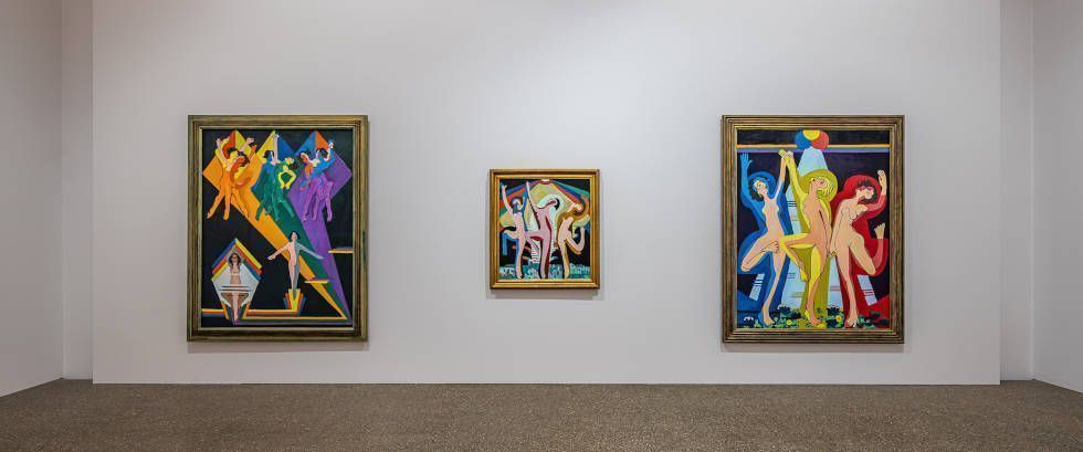 Ernst Ludwig Kirchner, Ausstellungsansicht Expressionisten am Folkwang 2022 Foto: Museum Folkwang, Sebastian Drüen