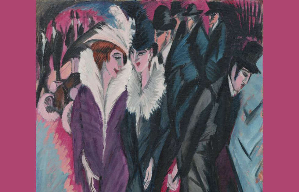 Ernst Ludwig Kirchner, Die Straße, Detail, 1913, Öl auf Leinwand, 120,5 × 91 cm (The Museum of Modern Art, New York, purchase, 1939, Foto © 2017 Digital image, The Museum of Modern Art/Scala Florence)