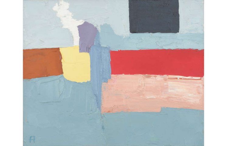 Etel Adnan, Untitled, um 1995–2000, Öl/Lw, 20 × 25 cm (Sammlung Yto Barrada © Etel Adnan)