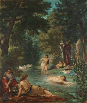Eugène Delacroix, Badende, 1854, Öl/Lw, 92.7 x 77.5 cm (© Wadsworth Atheneum Museum of Art, Hartford, Connecticut, The Ella Gallup Sumner and Mary Catlin Sumner Collection Fund, 1952.300)
