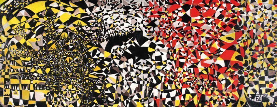 Fahrelnissa Zeid, My Hell, 1951, Öl/Lw, 205 x 528 cm (Istanbul Museum of Modern Art Collection, Shirin Devrim Trainer and Raad Zeid Al-Hussain Donation)