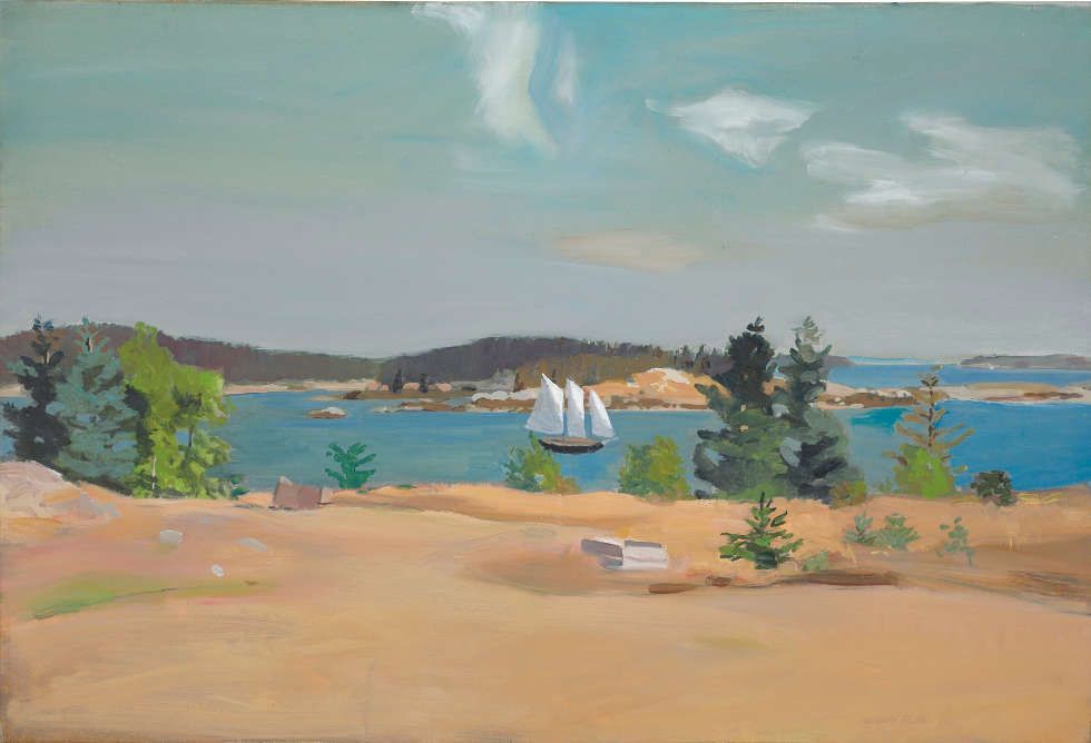 Fairfield Porter (1907–1975), The Schooner II (1965), Öl/Lw, 94.2 x 137.5 cm (Privatsammlung)