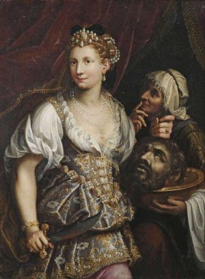 Fede Galizia, Judith mit dem Haupt des Holofernes, 1601, Öl/Lw, 123 x 92 cm (Ministero per i Beni e le Attività culturali e per il Turismo – Galleria Borghese)