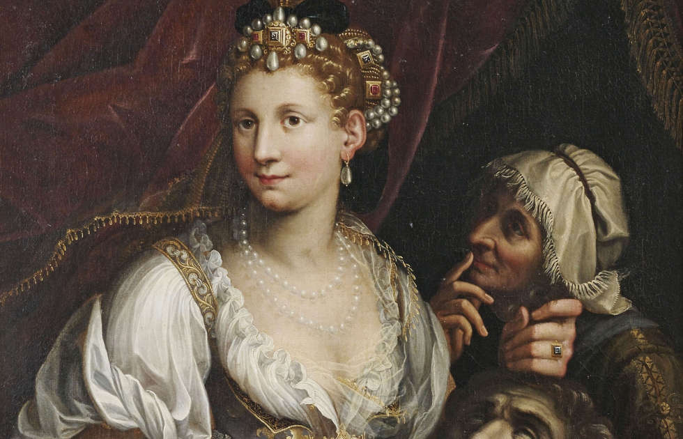 Fede Galizia, Judith mit dem Haupt des Holofernes, Detail