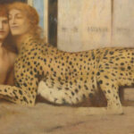 Fernand Khnopff, Des Caresses, Detail, 1896, Öl auf Leinwand, 50,5 x 151 cm (Musées Royaux des Beaux Arts de Belgique)