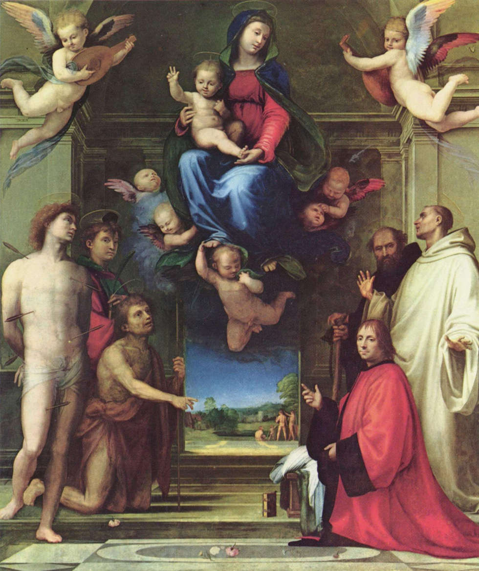 Fra Bartolommeo, Madonna Carondelet, 1512, Öl/Holz (Besancon, Kathedrale), mit Mariotto Albertinelli