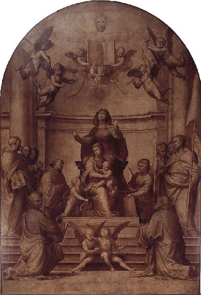 Fra Bartolommeo, Pala del gran consiglio, 1510–1513, Öl/Holz, 444 × 308 cm (Museo Nazionale di San Marco, Florenz)