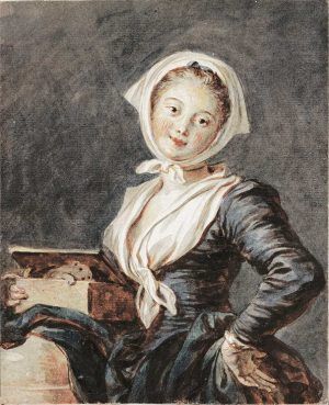 Jean-Honoré Fragonard, Das Mädchen mit dem Murmeltier, 1780er Jahre (Albertina, Wien)