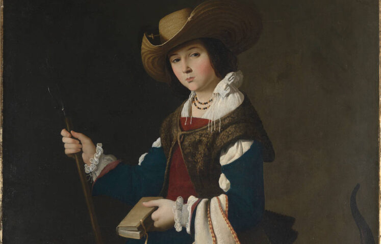 Francisco de Zurbarán, Hl. Margarethe von Antiochia, Detail, 1630–1634, Öl auf Leinwand 163 × 105 cm (© The National Gallery, London, Inv.-Nr. NG1930)