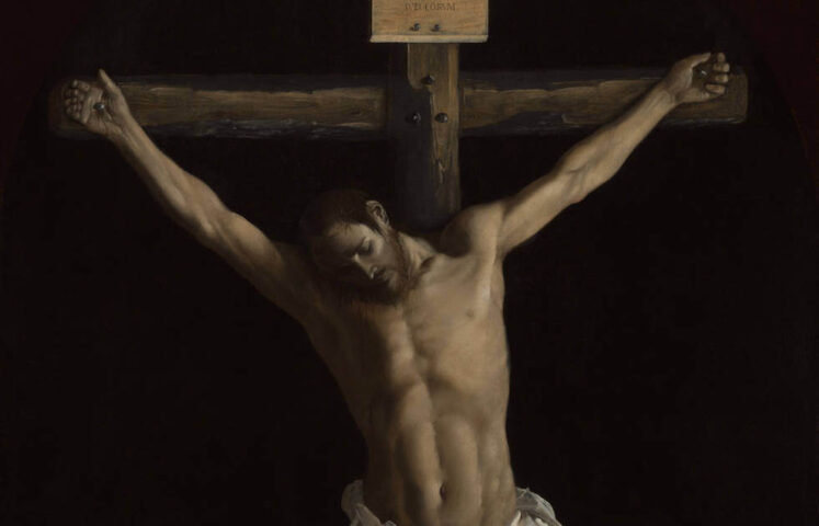 Francisco de Zurbarán, Die Kreuzigung, Detail, 1627, Öl auf Leinwand, 290.3 × 165.5 cm (The Art Institute of Chicago, Robert A. Waller Memorial Fund, 1954.15)