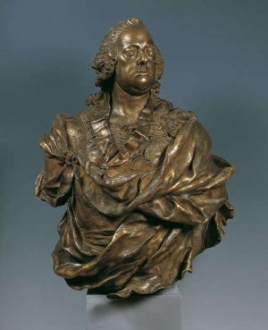 Franz Xaver Messerschmidt, Franz I. Stephan, 1760, Bronze, feuervergoldet, 100 × 80 × 50 cm © Belvedere, Wien