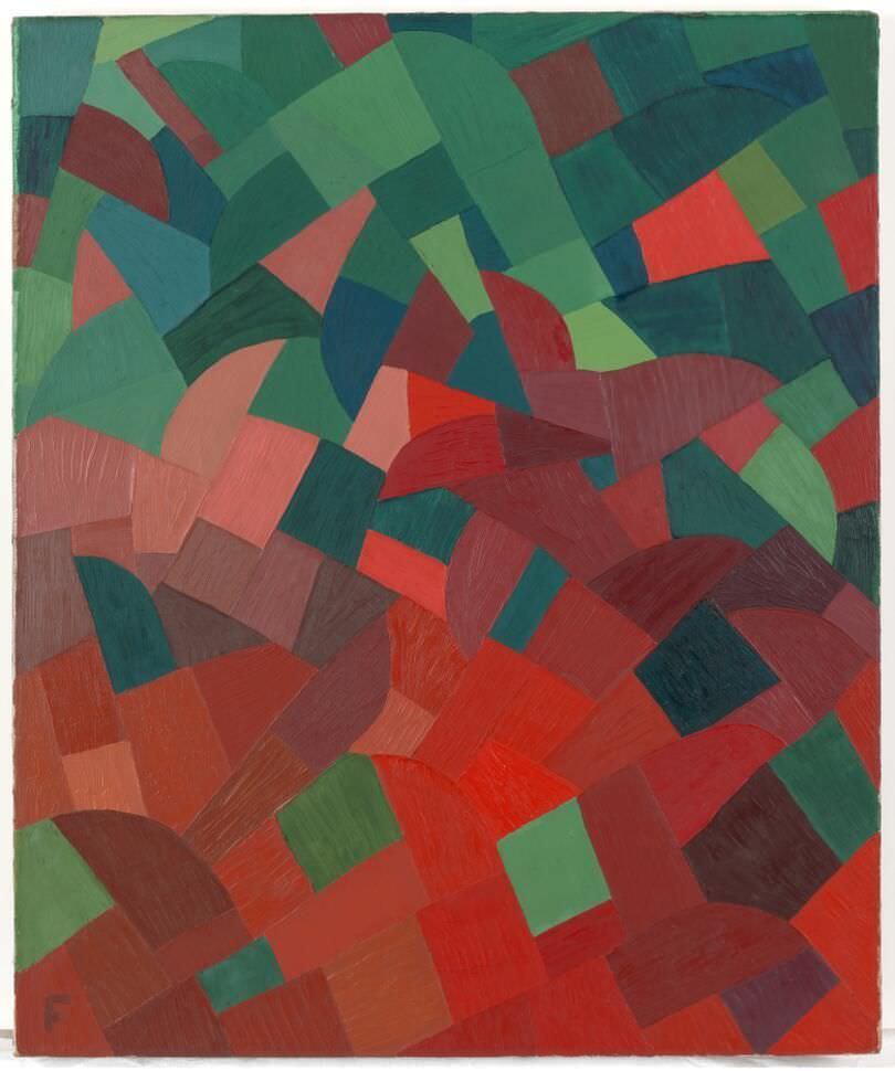 Otto Freundlich, Komposition Rot-Grün, 1939, Öl auf Leinwand, 65 x 54,5 (Museum Ludwig, Köln), Foto: Rheinisches Bildarchiv Köln