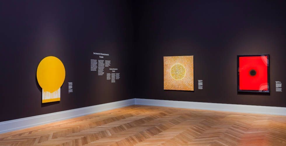 Fromanger, Pousette-Dart, Piene, Installationsansicht Sonne, Museum Barberini 2023