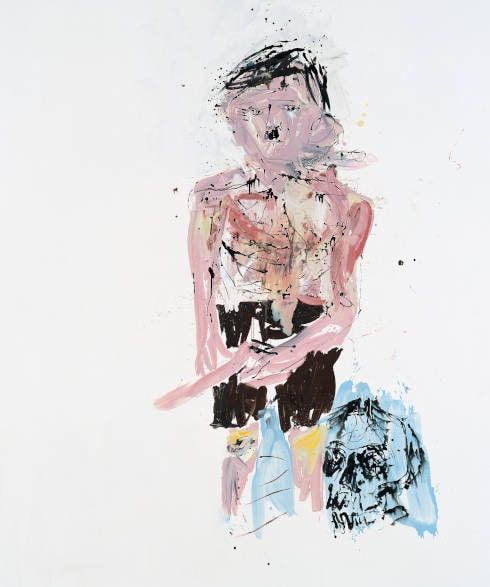 Georg Baselitz, Die große Nacht von damals (Remix), 2008, Öl auf Leinwand, 300 × 250 cm (Sammlung Würth, Foto: Jochen Littkemann © Georg Baselitz 2022)