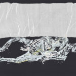 Georg Baselitz, Weißes Bett, weiß, 2022, Öl, Dispersionsklebstoff und Stoff auf Leinwand, 200 x 250 cm, Foto: Jochen Littkemann