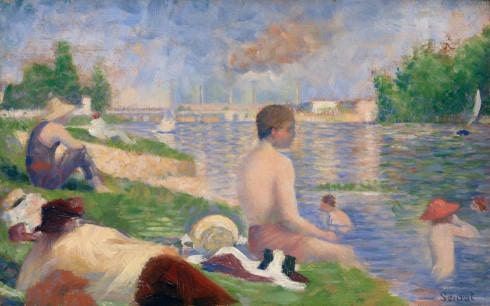 Georges Seurat, Finale Studie für die Badenden in Asnières, 1883 (The Art Institute of Chicago, Gift of the Adele R. Levy Fund, Inc.)