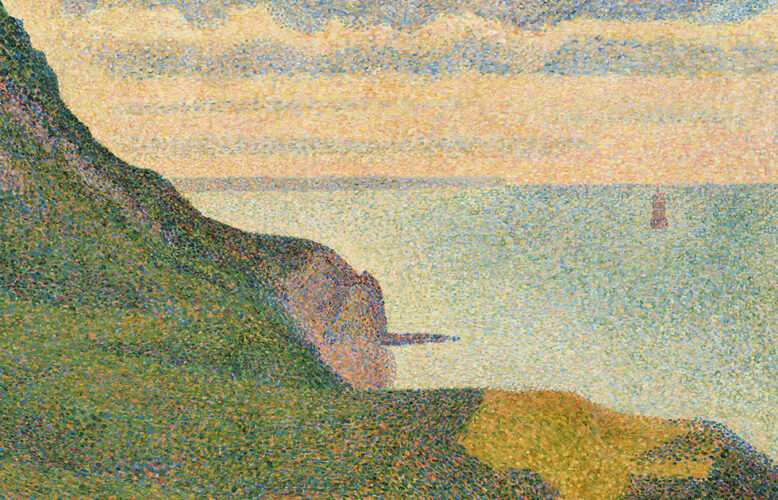 Georges Seurat, Meer bei Port-en-Bessin, Normandie, Detail, 1888, Öl auf Leinwand (Gift of the W. Averell Harriman Foundation in memory of Marie N. Harriman, National Gallery of Art, Washington D.C.)