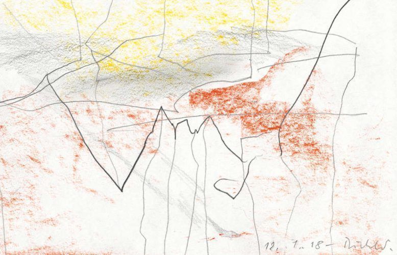 Gerhard Richter, 12.1.18, Detail, 2018, Bleistift und Farbstift auf Papier, 14,2 x 20,2 cm, Gerhard Richter Archiv, Staatliche Kunstsammlungen Dresden © Gerhard Richter 2020 (08022020)