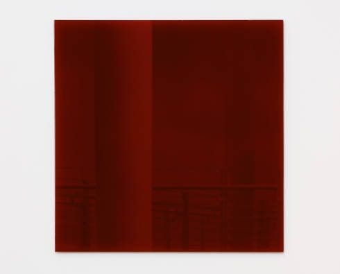 Gerhard Richter, Spiegel, blutrot, 1991, Farbig beschichtetes Glas, 85,5 x 95 x 0,5 cm (Museum Frieder Burda, Baden-Baden © Gerhard Richter 2023 (12052023)