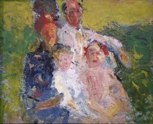 Richard Gerstl, Die Familie Schönberg, Ende Juli 1908, Öl auf Leinwand, 88,8 x 109,7 cm (Museum moderner Kunst Stiftung Ludwig Wien)