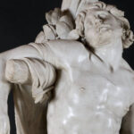 Giovanni Lorenzo Bernini, Heiliger Sebastian, Detail, 1616-1617, Marmor (Privatsammlung, Leihe an das Thyssen Bornemisza Museum, Madrid)