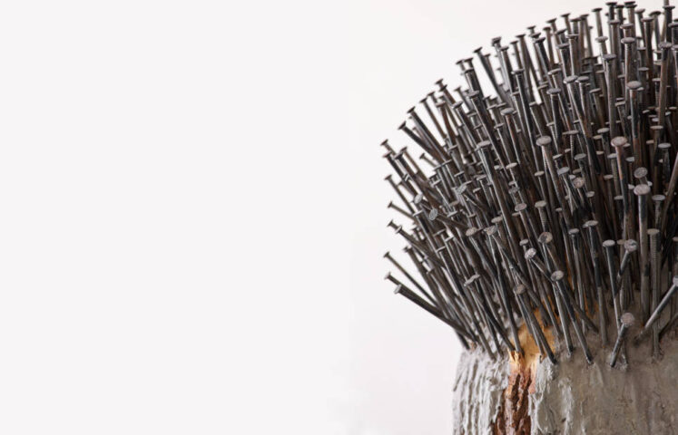 Günther Uecker, Waldgarten (3-teilig), Detail, 2008 (Privatsammlung, Courtesy Axel Vervoordt Gallery, Foto: Jan Liégeois)