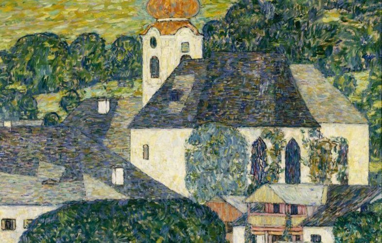 Gustav Klimt, Kirche in Unterach am Attersee, Detail, 1916, Öl/Lw, 110 × 110 cm (Courtesy Heidi Horten Collection, Foto Courtesy Heidi Horten Collection)
