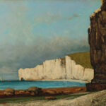 Gustave Courbet, Küstenlandschaft (Étretat), Öl auf Leinwand, 46,2 × 55,6 cm (Leopold Museum, Wien)