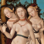 Hans Baldung Grien, Die Harmonie (Die drei Grazien?), Detail, 1541–1544, Öl auf Holz, 151 x 61 cm (P002219, Prado, Madrid)