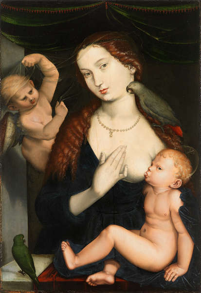 Hans Baldung Grien, Maria mit Kind und Papageien, 1533 (© Germanisches Nationalmuseum, Foto: Dirk Meßberger)