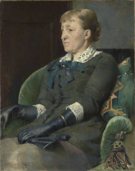 Harriet Backer, Porträt der Malerin Kitty Kielland, 1883 (Nasjonalmuseet for kunst, arkitektur og design, The Fine Art Collections, Oslo)