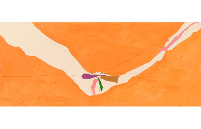 Helen Frankenthaler, Chairman of the Board, 1971, Acryl und Filzstift auf Leinwand, 208.4 × 493.6 cm (The Museum of Modern Art, New York. Nina and Gordon Bunshaft Bequest. © 2025 Helen Frankenthaler/Artists Rights Society (ARS), New York)