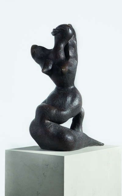 Henri Laurens, La sirène [Die Sirene], 1945, Bronze, 115 x 51,70 x 75 cm (Kunsthalle Mannheim, Foto: Cem Yücetas © VG Bild-Kunst, Bonn 2018)