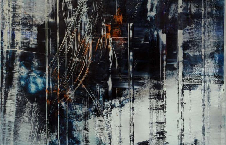Hubert Scheibl, Cage Painting, Detail, 2012, Öl auf Leinwand, Foto: pixelstorm © Hubert Scheibl